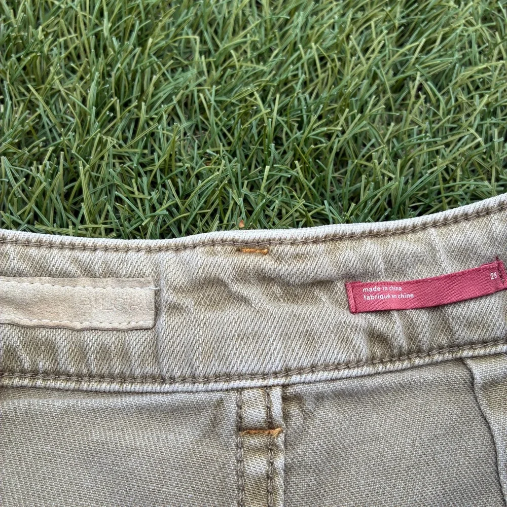 Pilcro Anthropologie 28x26 Distressed Barrel Leg Carpenter Jeans Bow Boyfriend